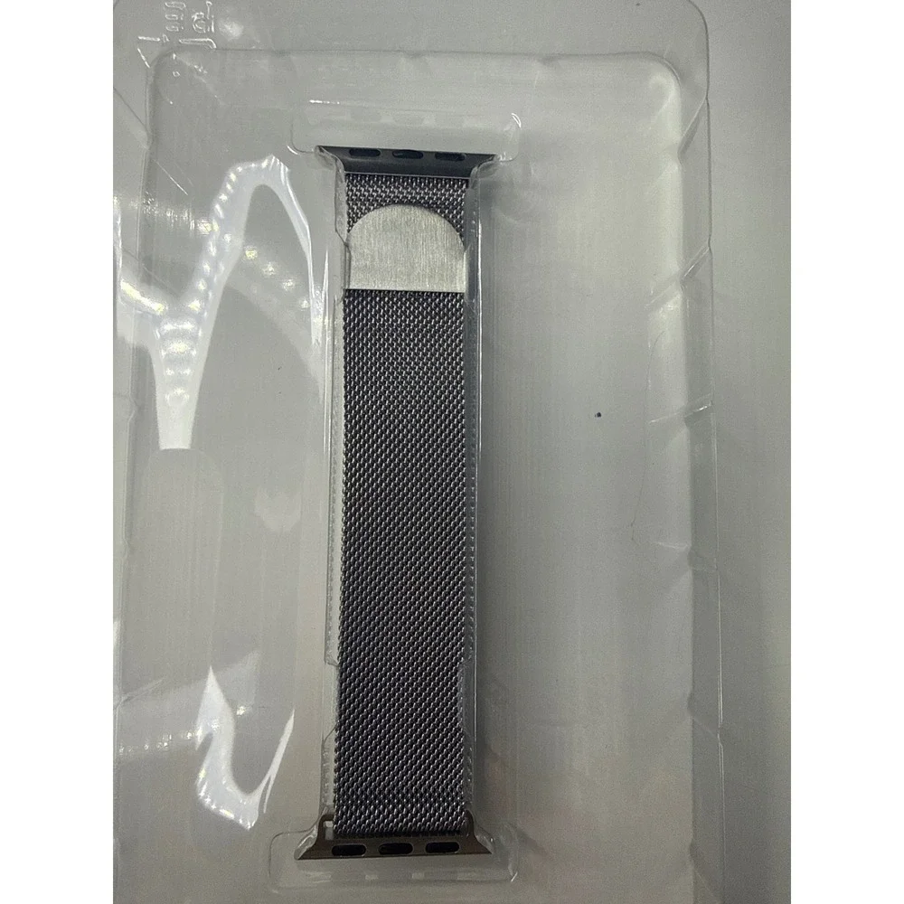 WITHit Silver Stainless Steel Mesh Band for 38mm 40mm Apple Watch Milanese Loop